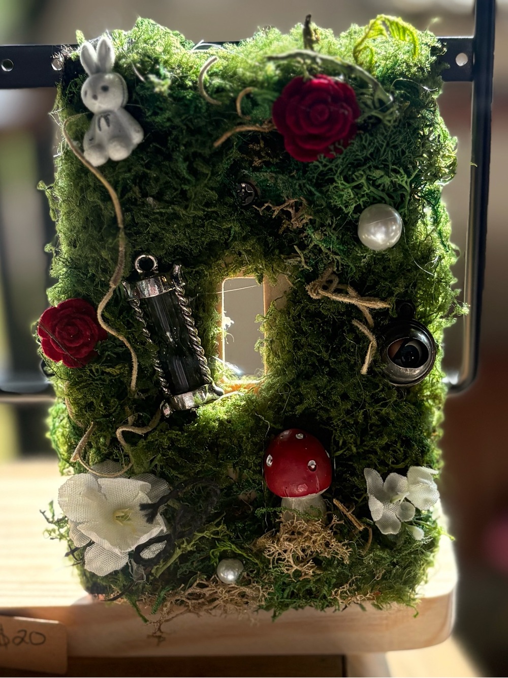Handmade Alice and wonderland inspired outlet cover.